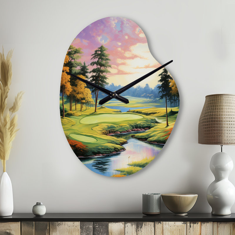 Golf Enchanted Greens - Pear Shape Large Golf 3D Wall Clock, Small