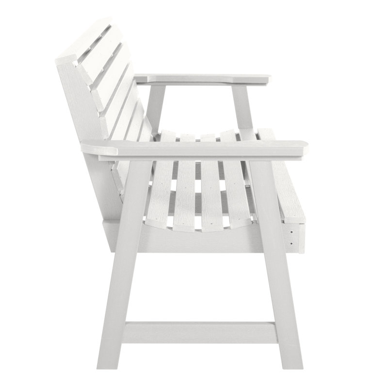 Banc de jardin en plastique Midwest, H 32 po x l 52 po x P 25 po, Blanc