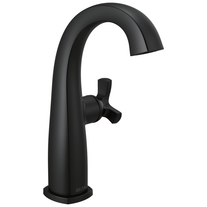 Single Handle Mid-Height Bathroom Faucet, Matte Black