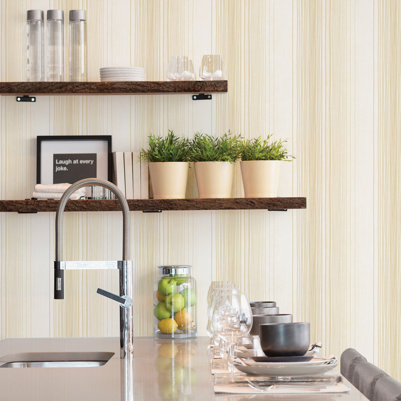 Dwayne-James 10m x 52.8cm Matte Wallpaper Roll, Ochre