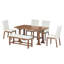 Ensembles de table de salle à manger extensible en bois de ferme (doit inclure à la fois la table et la chaise)