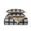 Ensemble d'édredon réversible gris en microsuède / sherpa Nautica Lewes-88500332