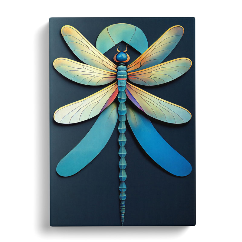 Eisenhower Dragonfly Contemporary - Wrapped Canvas, 50cm H x 35cm W x 3cm D