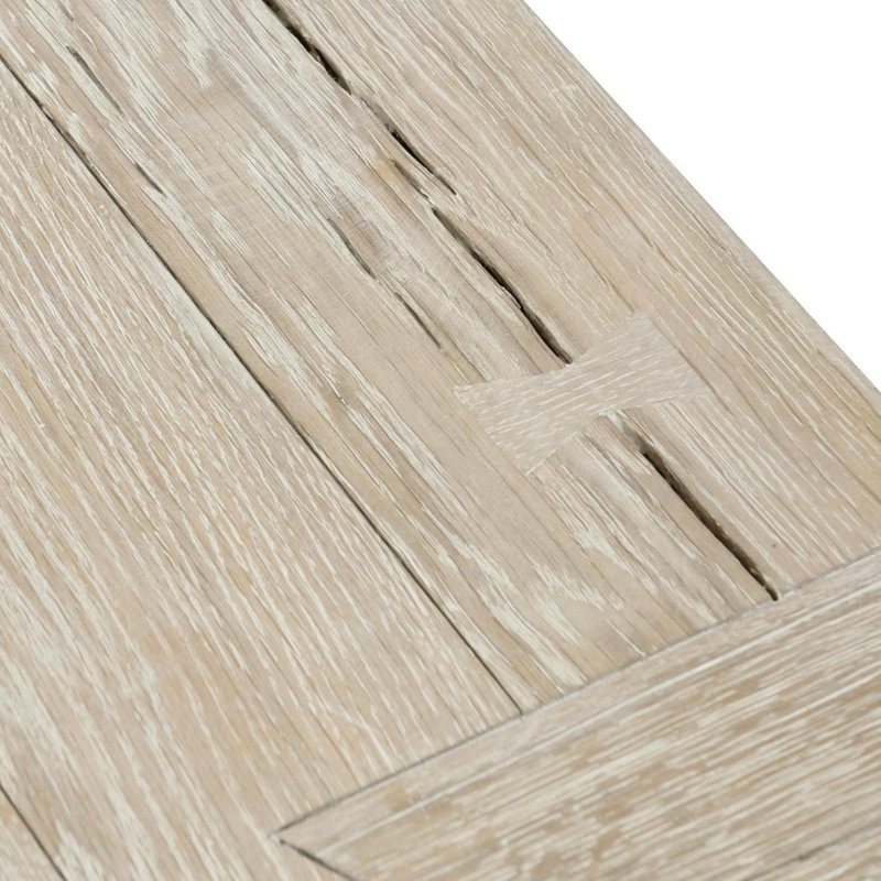Solid Wood Sled End Table, Whitewash