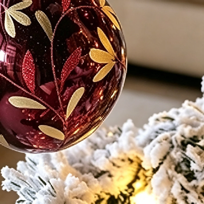 D3 ", boules de Noël décoratives, boules de Noël suspendues en verre pour décorations de fêtes, lot de 12