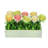 9.5" Yellow and White Potted Springtime Artificial Flowers