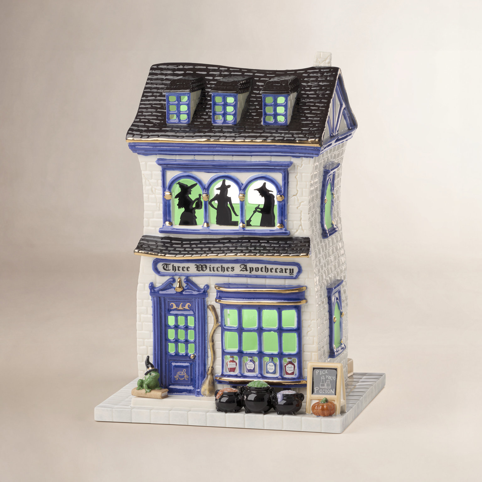 Lighted Apothecary Shop Halloween Figurine