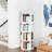 Rotating Bookshelf Tower, 360° Spinning Bookcase Lazy Susan, Revolving Round Carousel For Book Storage, Vertical Turning Spiral Corner Organizer-109334440