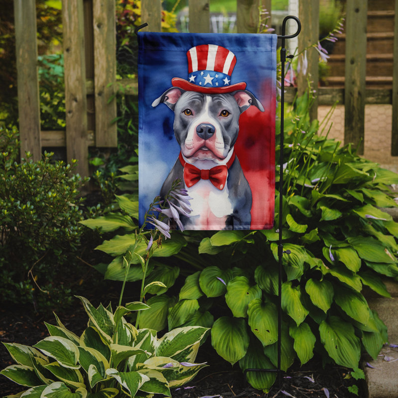 Drapeau patriotique du jardin américain, Bull-terrier noir
