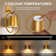 2 Pack Battery Operated Rechargeable Wall Lights, Dimmable LED, 3 Color Temperatures, Waterproof