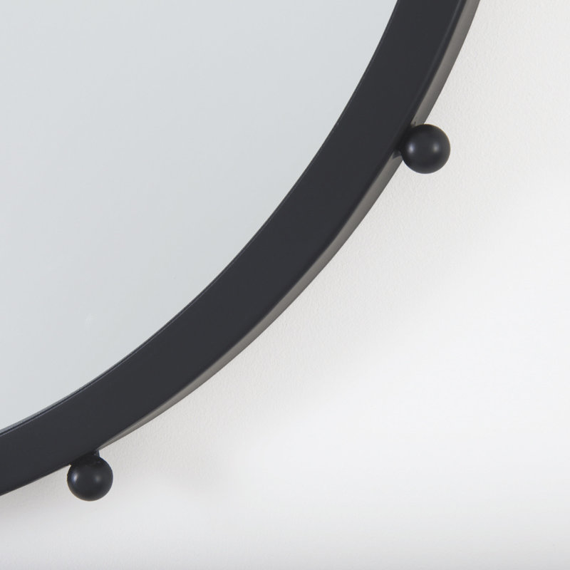 Petit miroir décoratif Weston I, Noir, 25,2 po x 25,2 po