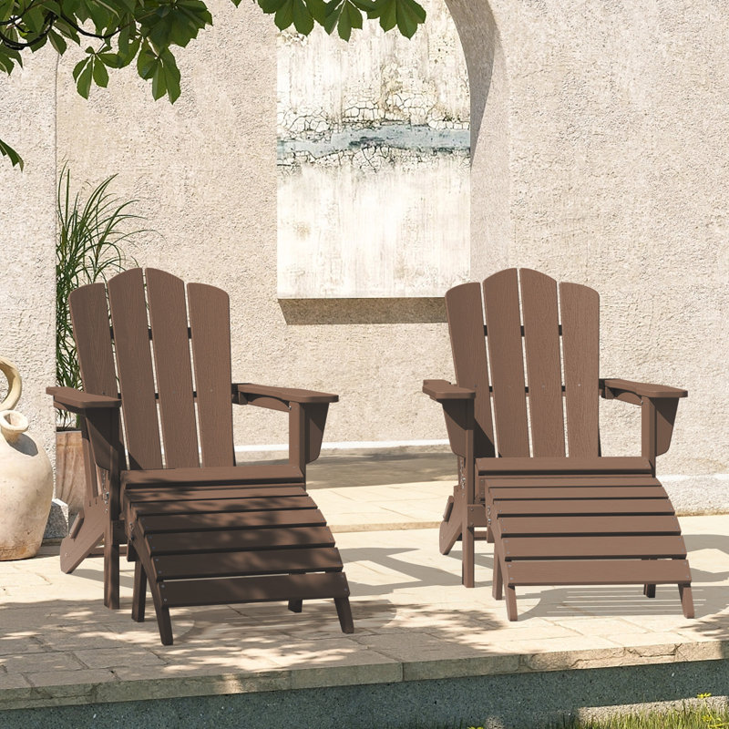 Repose-pieds Wolir Classic Adirondack, Brun