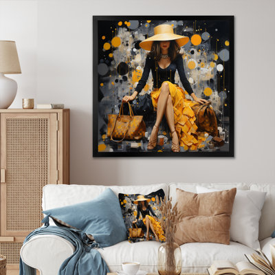 " Yellow Fashionistas Dream Pointillism I "