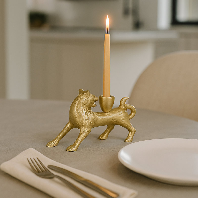 Porte-bougie en métal Modern Modern Fox
