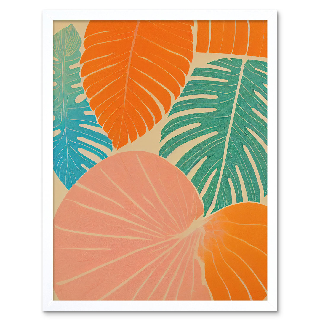 Tropical Monstera Leaf Jungle Pastel Botanical - Print
