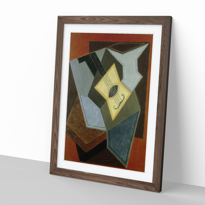 Guitar Vol.1 by Juan Gris - Framed Print, 36cm H x 27cm W x 2cm D, Walnut Framed