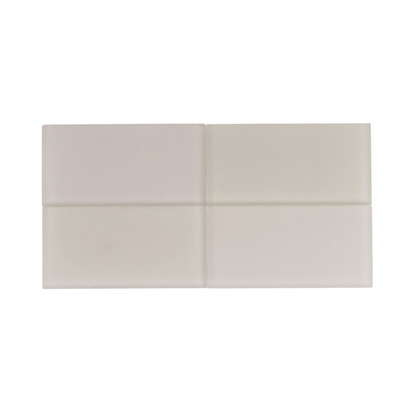 3"X 6" Matte Finished Glass Subway Tile, Warm Greige