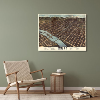 Alcott Hill® Bailey Gallery Wrapped Canvas Art Titled: Elmira New York, Bailey 1873