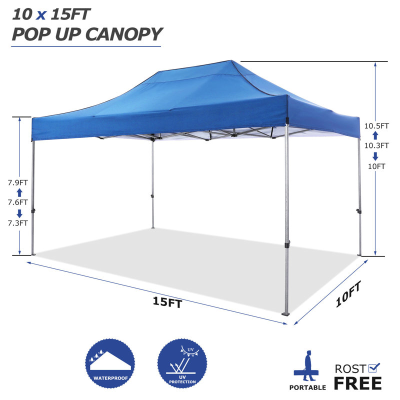 Canopy 10x15 Pop up Canopy Commercial Heavy Duty Canopy Tent , Blue