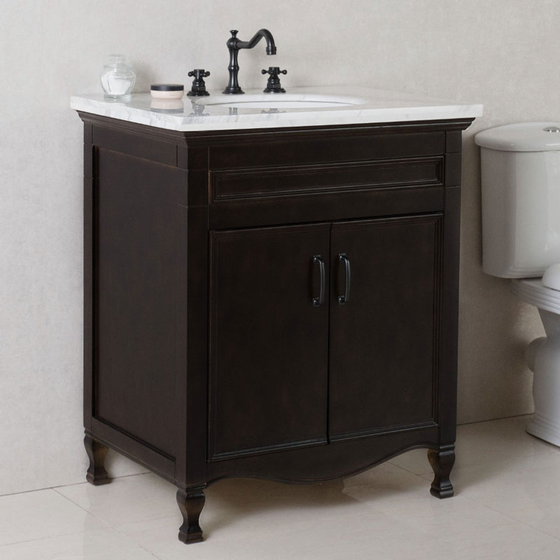Antwerp 30'' Single Bathroom Vanity with Top, White