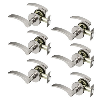 Brook Passage Door Lever Modern Concealed Design For (Hall & Closet) – Sleek Minimalist Style in Brushed Nickel
