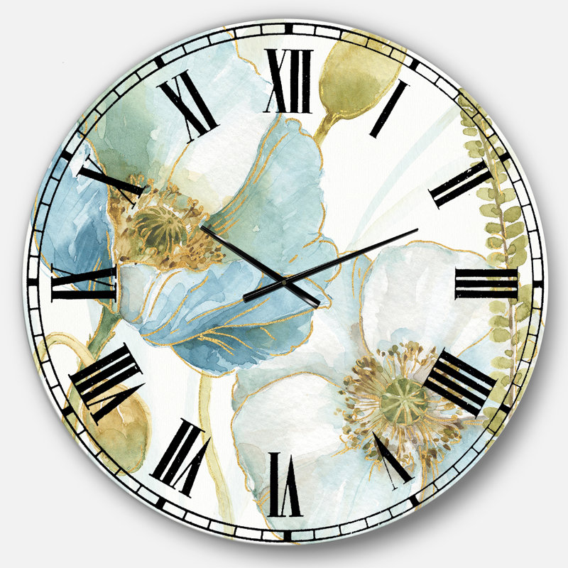 My Greenhouse Cottage Flowers III - Horloge murale traditionnelle, Grand