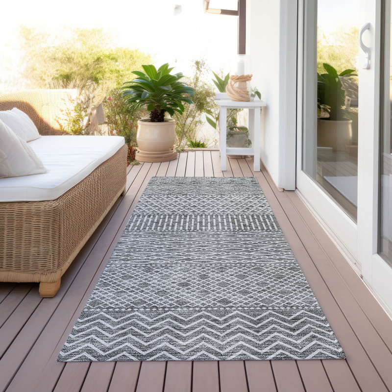 Tapis Tisdell avec envers antidérapant, Tapis de couloir 2 pi 3 po x 7 pi 6 po