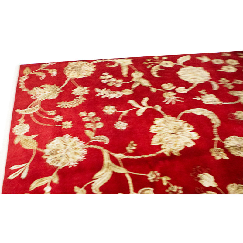 Handmade Silk and Wool Area Rug