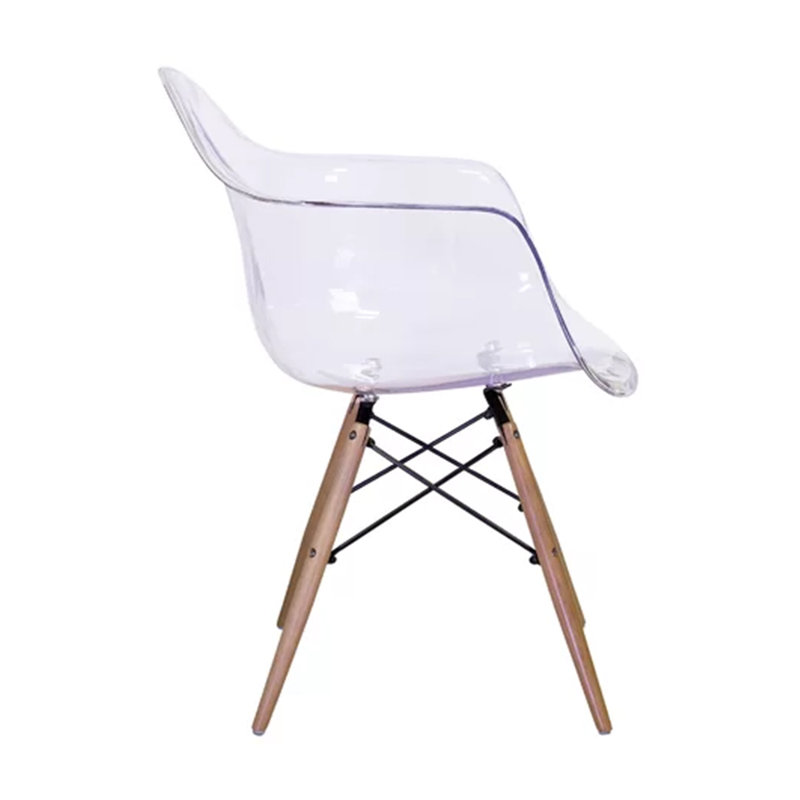Chaise avec accoudoirs en acrylique Cardinale, Clair