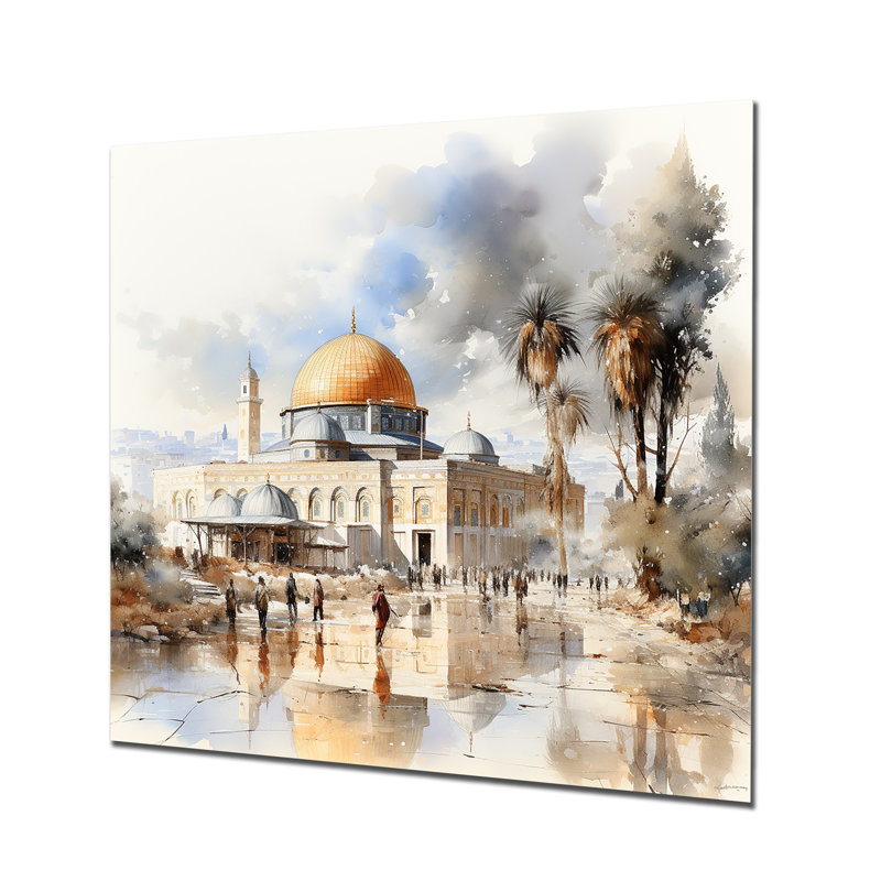 Art mural en métal «Mosquée des propanes», H 16 po x l 16 po