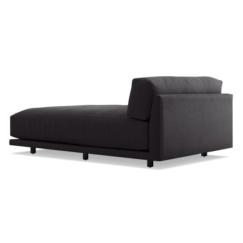 Sunday Chaise Lounge, Left Hand Facing, Camel Velvet Polyester Blend