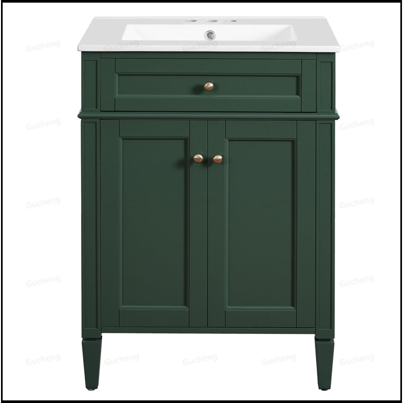 Meuble-lavabo 24 po à fermeture douce, Vert