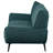 Teal Blue Flared Arm Loveseat