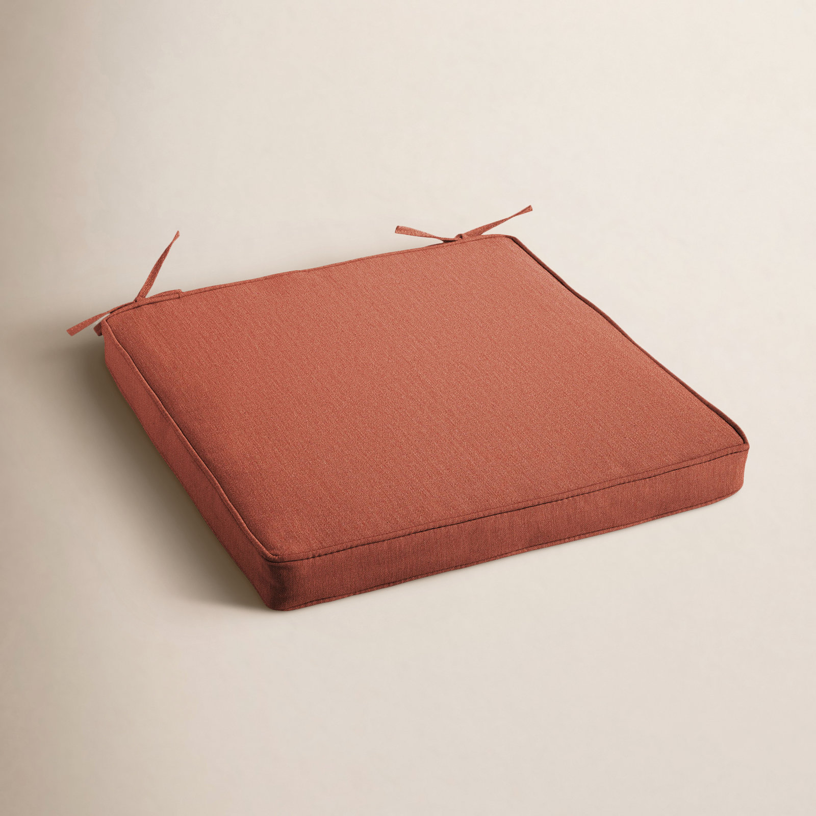 Clooney Sunbrella® Seat Cushion, Canvas Persimmon Sunbrella® Canvas, 19" W x 19" D