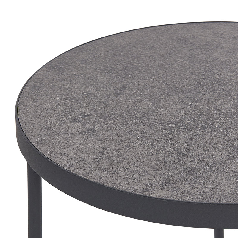 Zayn Cross Legs Coffee Table, 50cm H x 50cm W x 50cm D, Black