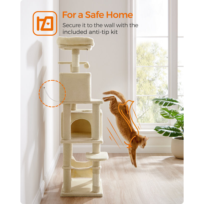 155cm H Cat Tree, Beige