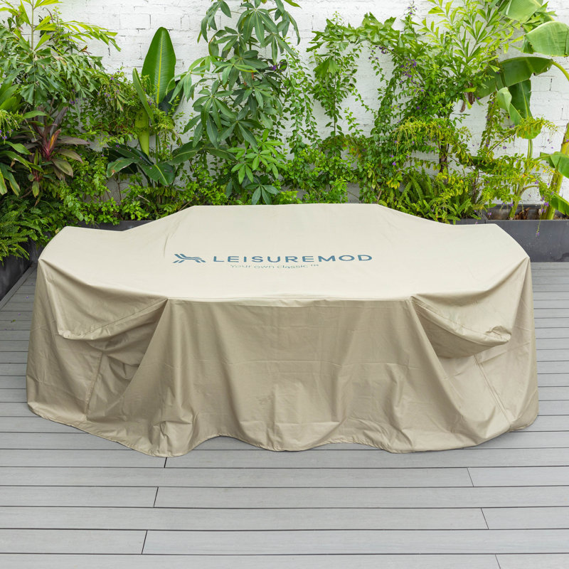 Ensemble de salle à manger rectangulaire pour l'extérieur, H 34,84 po x l 98,6 po x P 53,74 po