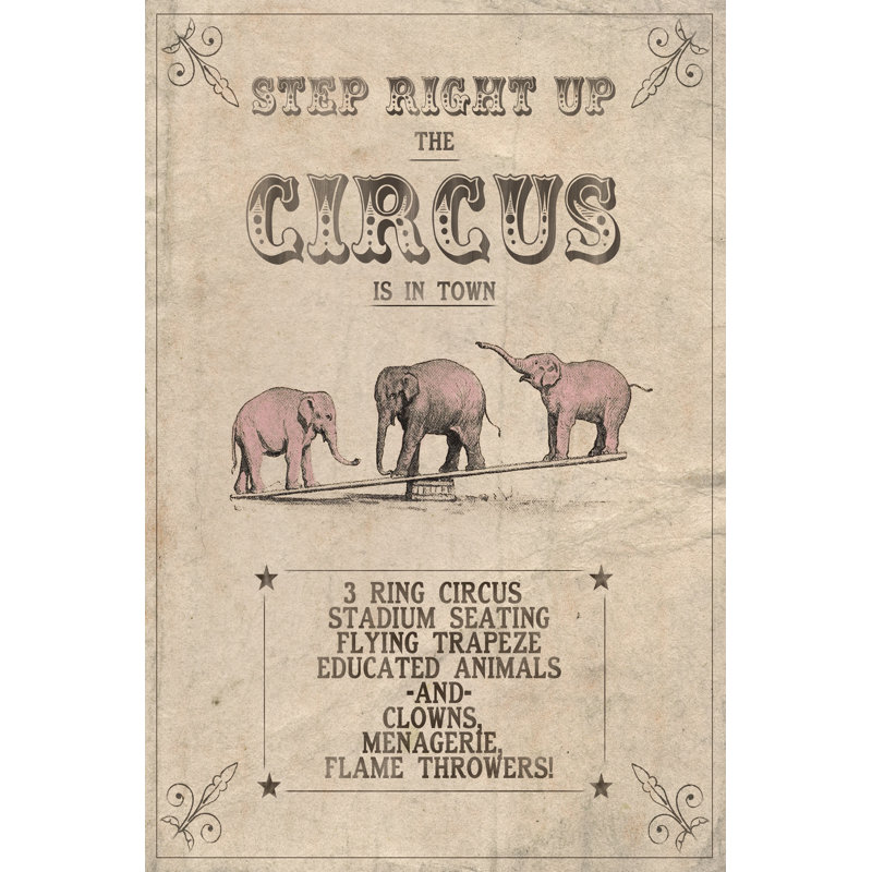 Vintage Circus I by Grace Popp - Wrapped Canvas Print, 46cm H x 30cm W x 3.8cm D
