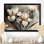 Yellow Grey Irise Desire I - Floral Large Wall Art