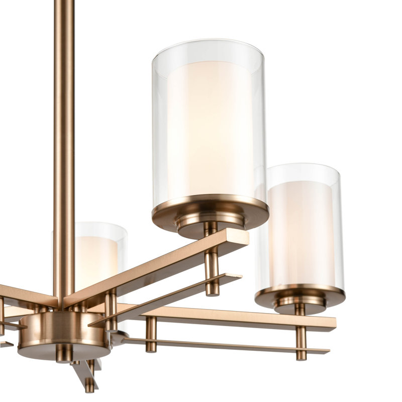 5 - Light Dimmable Classic / Traditional Chandelier, Modern Gold