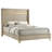 Malcolm Beige Upholstered Queen Wingback Bed