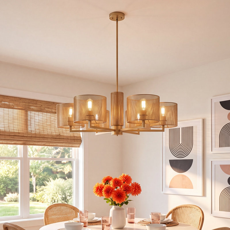 Meliora Iron 6-Light Chandelier, Gold