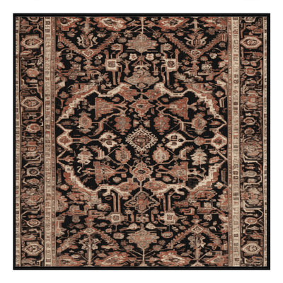 Tapis brun lavable à la machine
