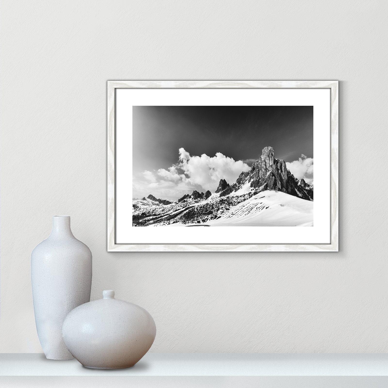 Dragon's Tail Print by Lars Van de Goor, 17" H x 23" W x 0.75" D, White Framed