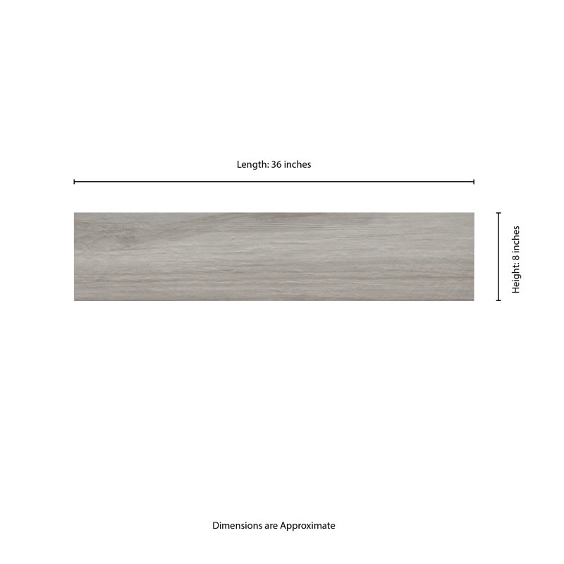 MSI Havenwood 8 in. x 36 in. Matte Porcelain Wood Look Floor and Wall Tile, Platinum