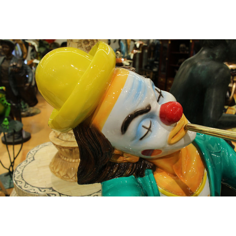 Benninger Clown Playing Instrument Statue