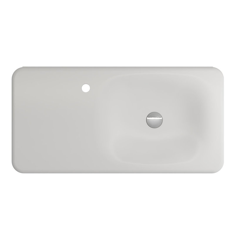 Fenice 35.6'' L Bathroom Sink, Matte White