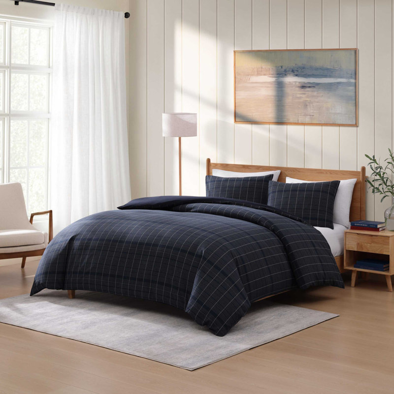 Ensemble de housse de couette réversible Tommy Hilfiger, Housse de couette pour grand lit et 2 taies décor