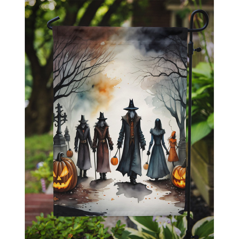 Drapeau de jardin d'Halloween vampires effrayant