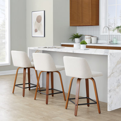 Lakyia Swivel Upholstered Counter Stool